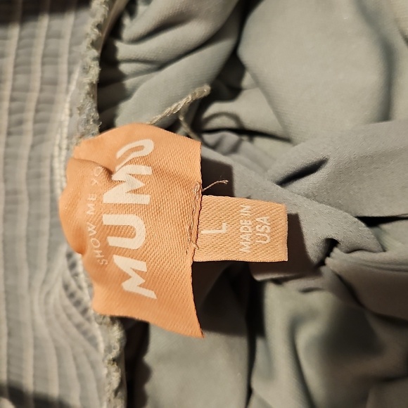 NWT Show Me Your MuMu Weddings Claire Tie Shoulder midi dress in silver sage L - Picture 6 of 9